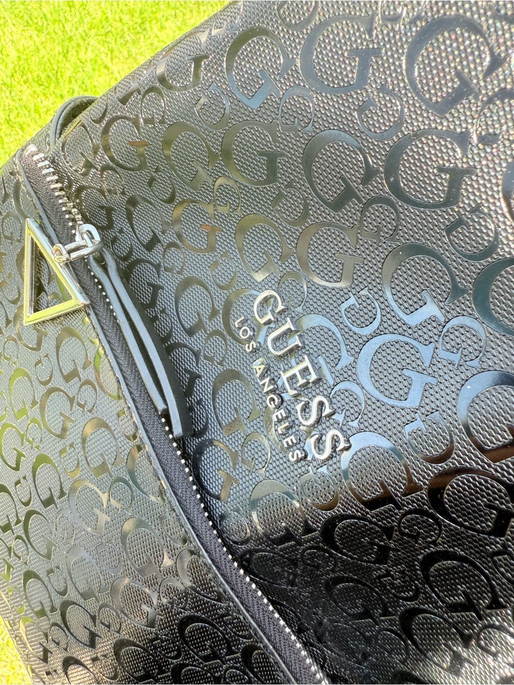 Guess Iridescent Black Logo Mini Backpack - Picture 6 of 9
